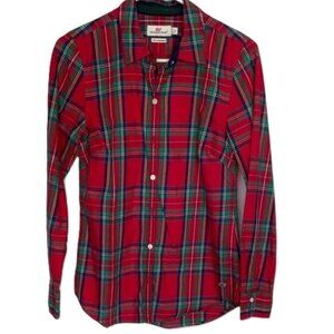 Vineyard Vines Red and Green Plaid Button Down Shirt